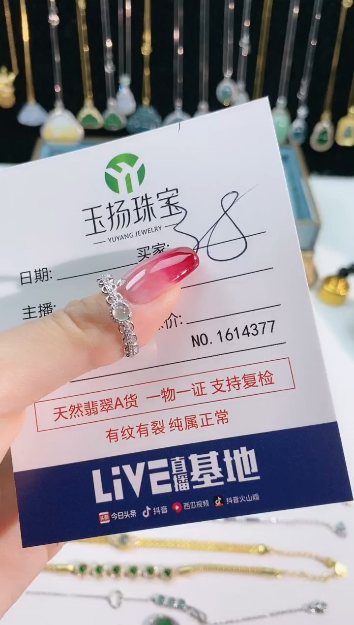 【闪购商品】翡翠天然翡翠银S925镶嵌天然翡翠