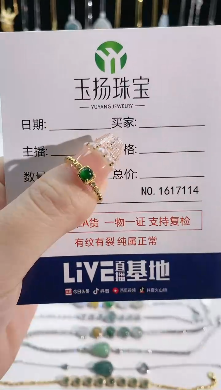 【闪购商品】翡翠天然翡翠银S925镶嵌天然翡翠
