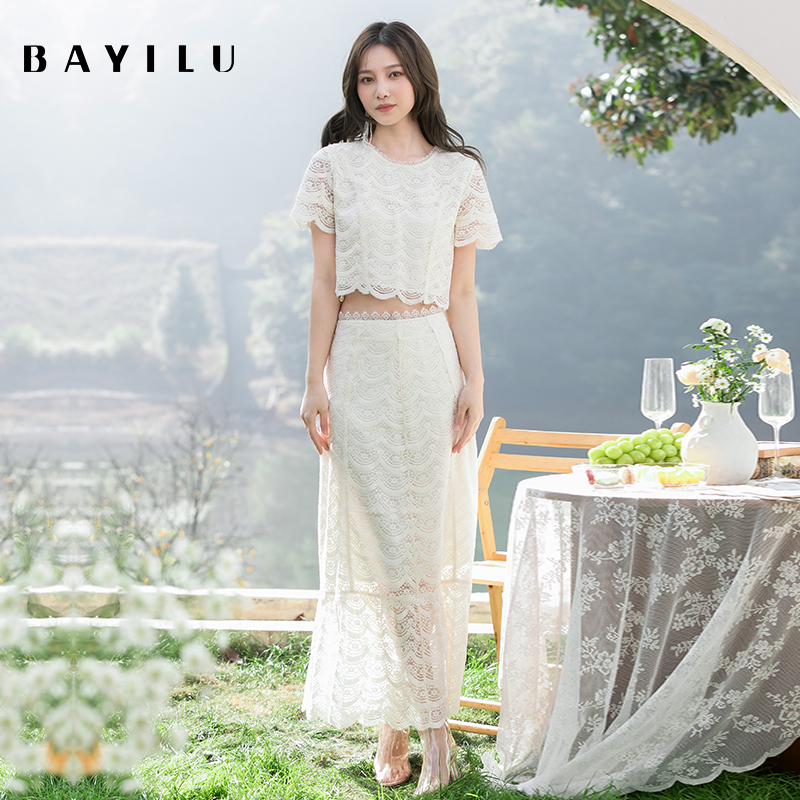 【黄蓉推荐】芭依璐夏季新款甜美时尚法式时尚套装86TZ018