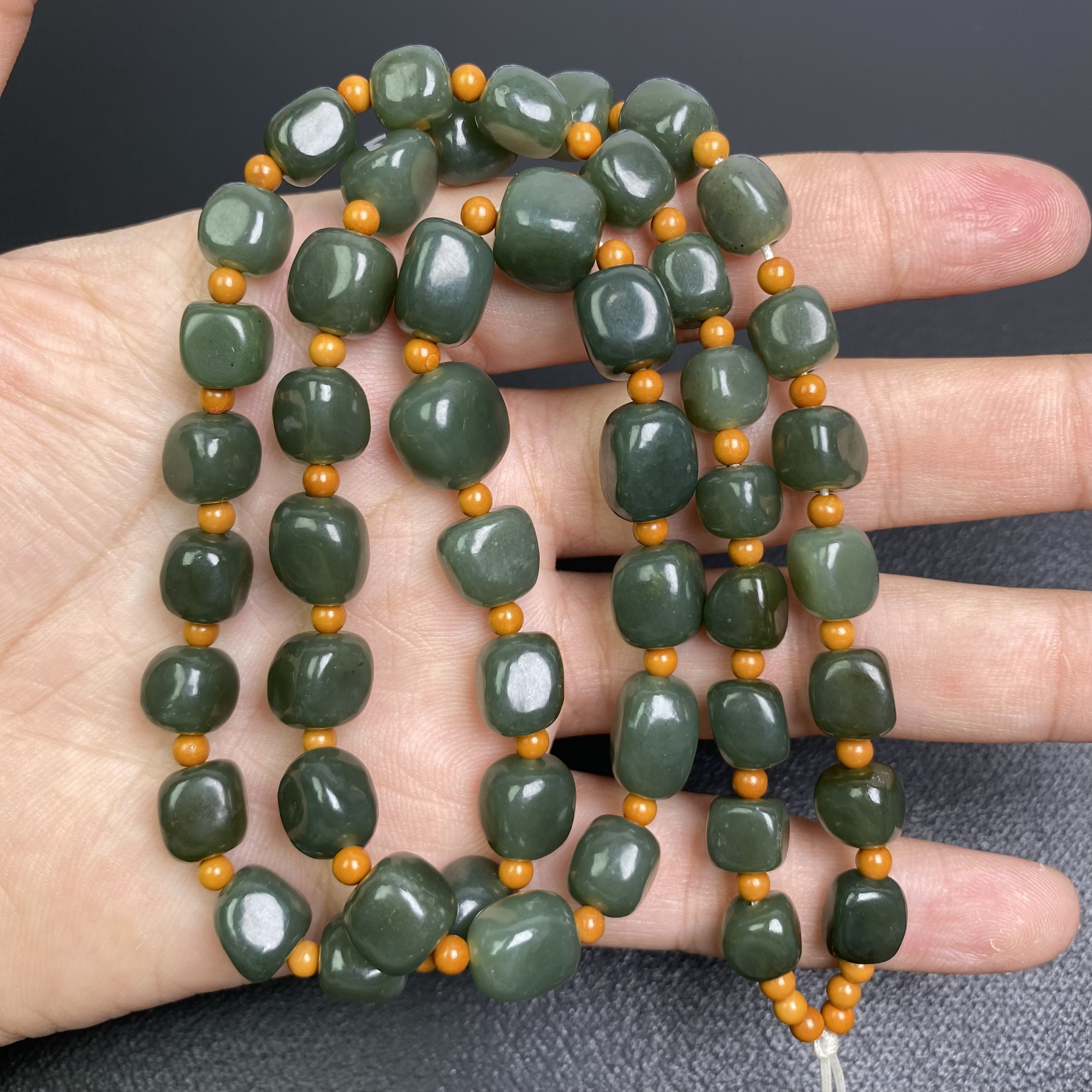 【52】和田玉随形珠链吊坠项链颈饰吊坠挂绳多样性发货（微色差）