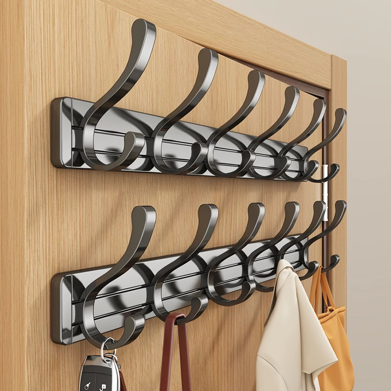 优勤可移动门后衣服挂钩免打孔强力承重入户门挂衣钩高级墙上壁挂