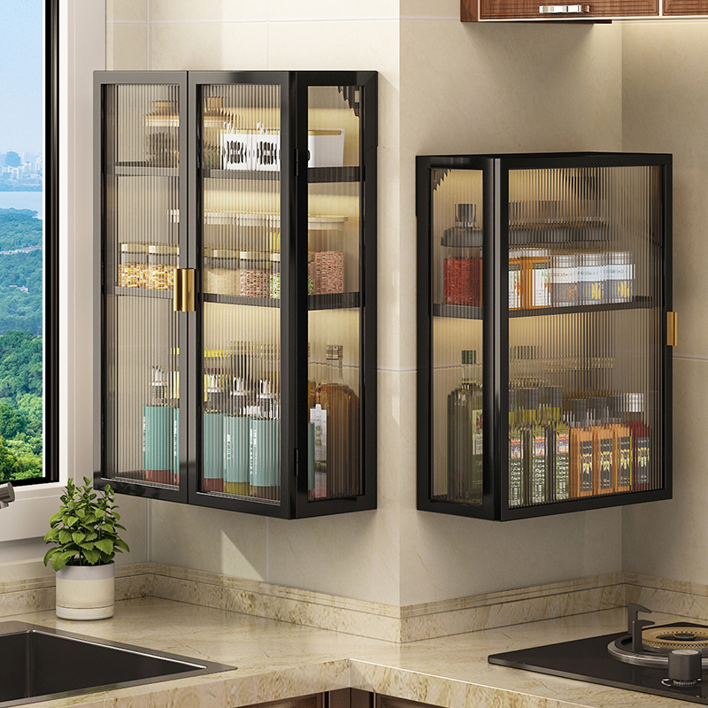 厨房置物架调料架免打孔壁挂墙上家用调味品储物挂架多层收纳架子