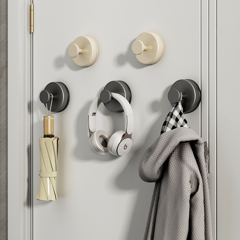 吸盘钥匙挂钩免打孔强力承重门后挂衣钩无痕厨房卫生间浴室粘钩子