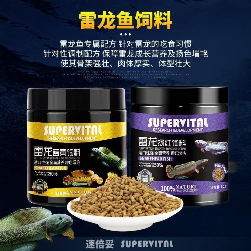 雷龙鱼饲料通用黄金眼镜蛇巧克力雷龙鱼食料阿萨姆幻蓝专用增色粮
