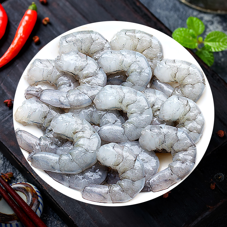 4斤4包新鲜手剥虾仁海虾开背去虾线速冻海鲜水产大青虾明虾白对虾