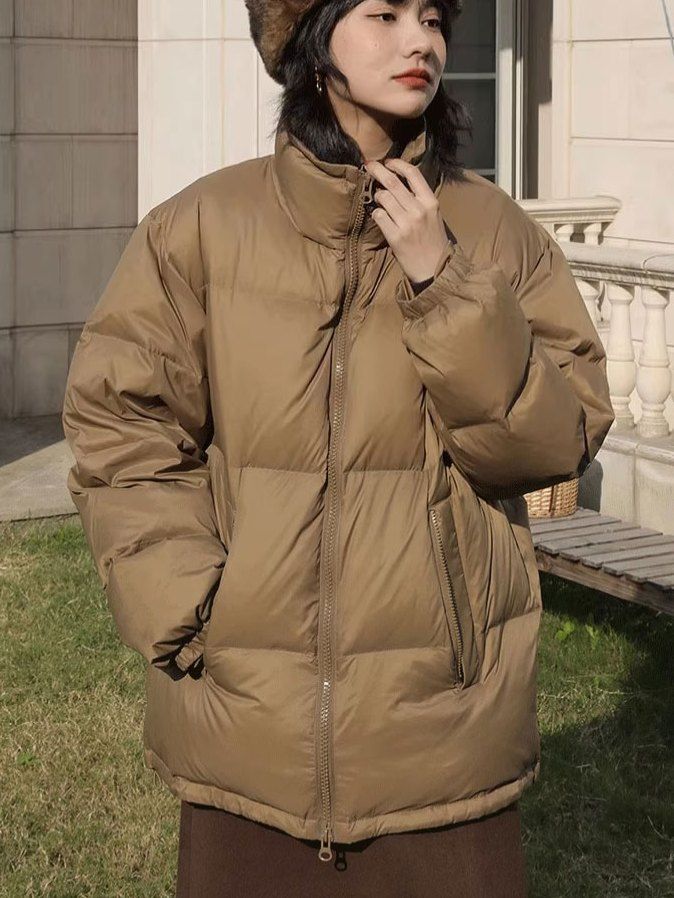 雪中飞绒服特大码300斤胖MM加厚羽绒服2023秋冬宽松保暖立领百