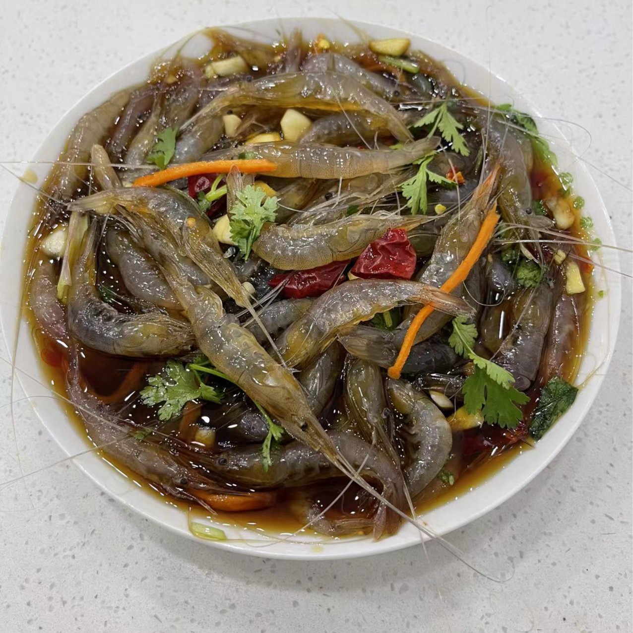 盐城老张海产品现做现发醉虾小白米虾(450g/瓶)冷冻保存