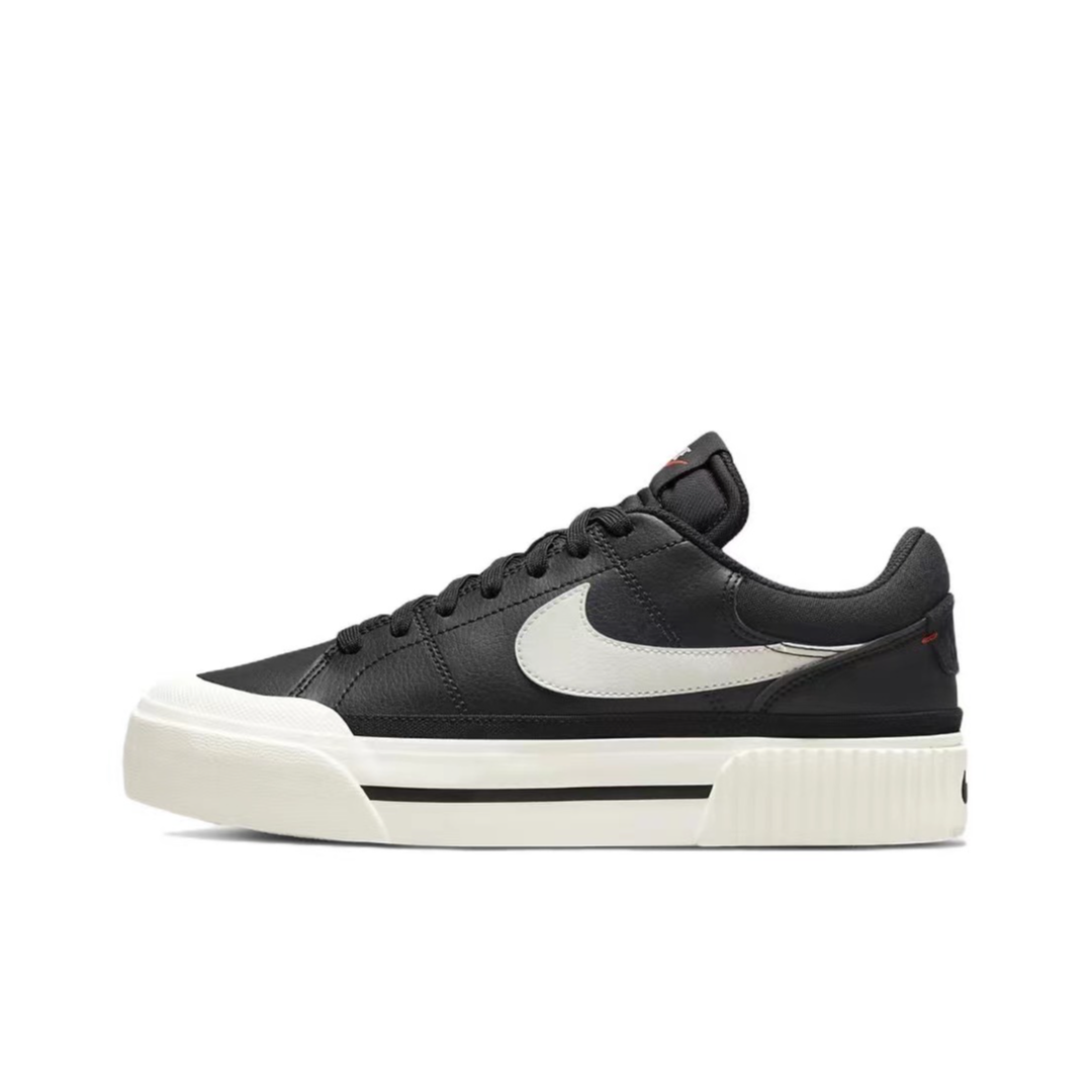 Nike/耐克 Court Legacy Lift女款黑白休闲时尚板鞋  DM7590-001