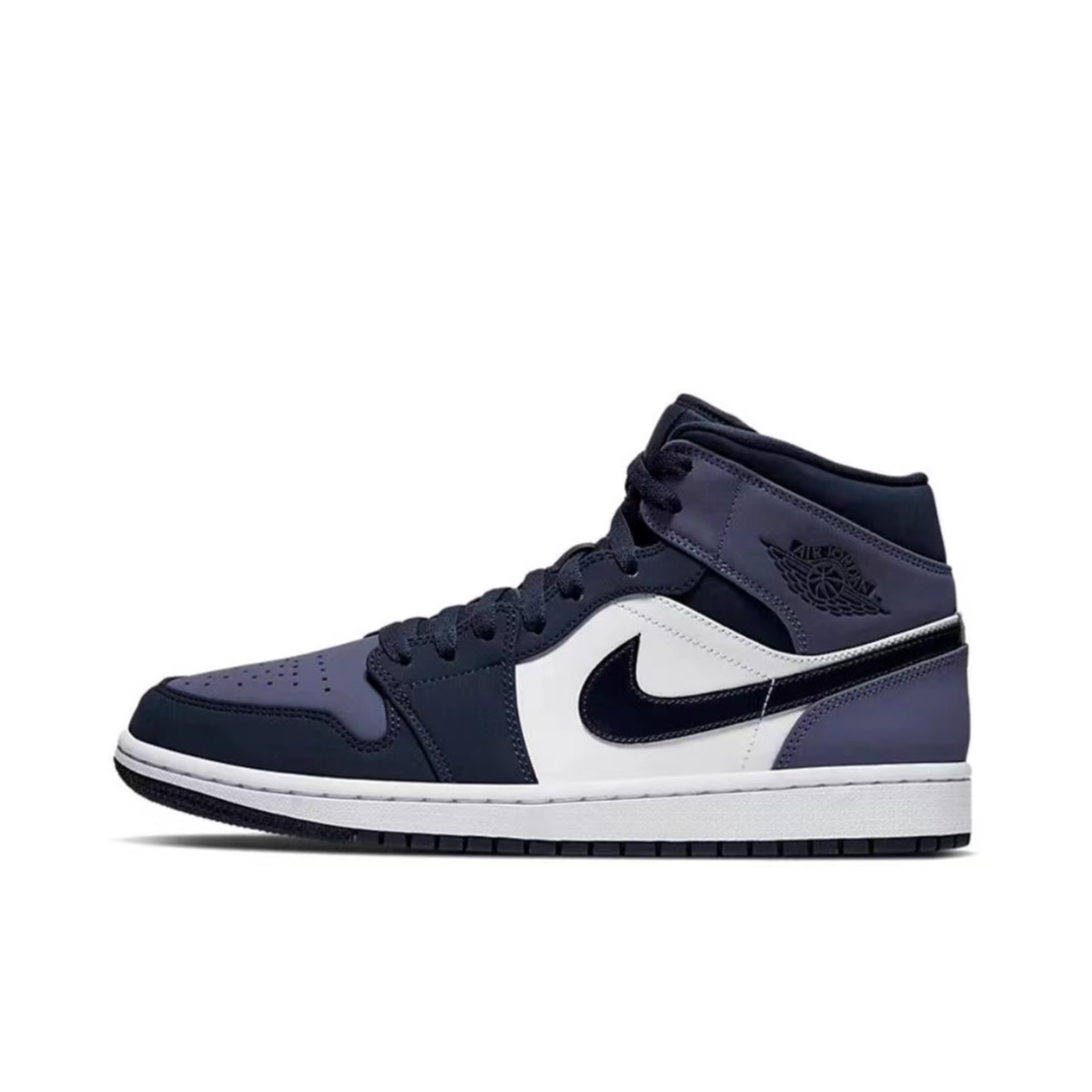 Nike/耐克 Jordan Air 1 Mid男子桑德紫时尚休闲板鞋 554724-445