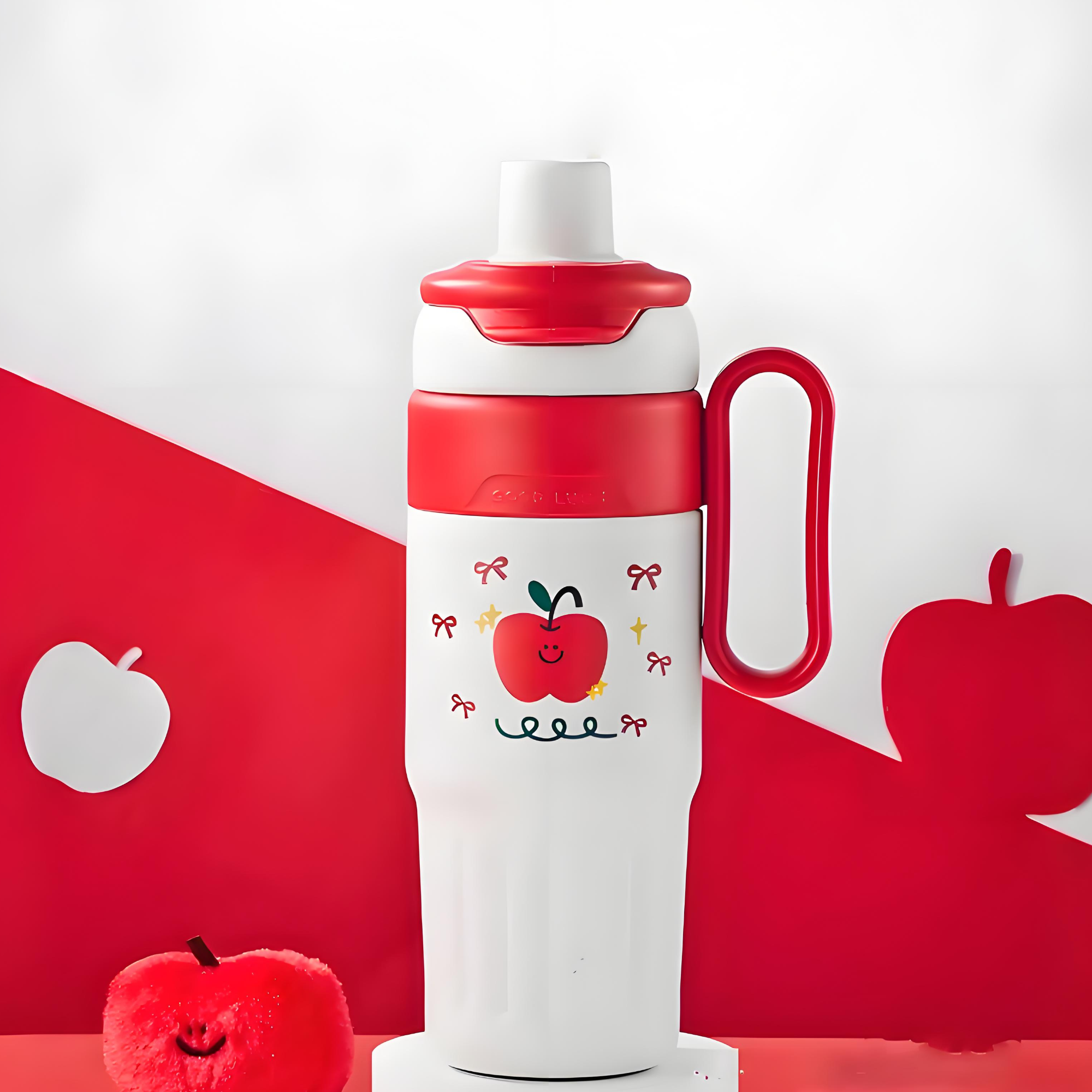 【杯子哥瑕疵品】帝怡巨无霸保温杯苹果熊猫手柄大容量冰霸杯水杯