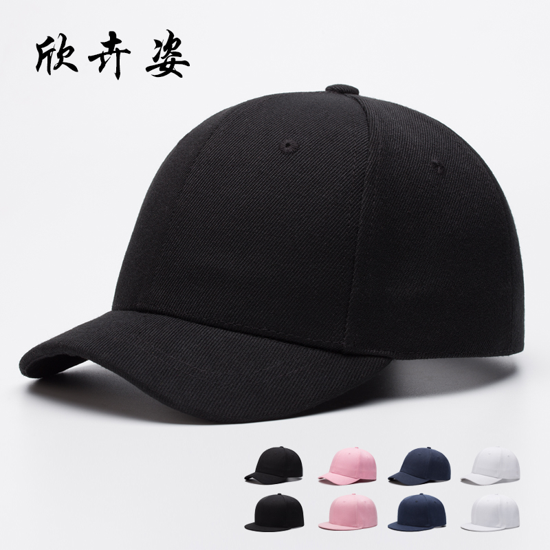 短帽檐棒球帽子男女遮阳帽情侣硬顶帽小沿棒球帽马术帽鸭舌帽韩版