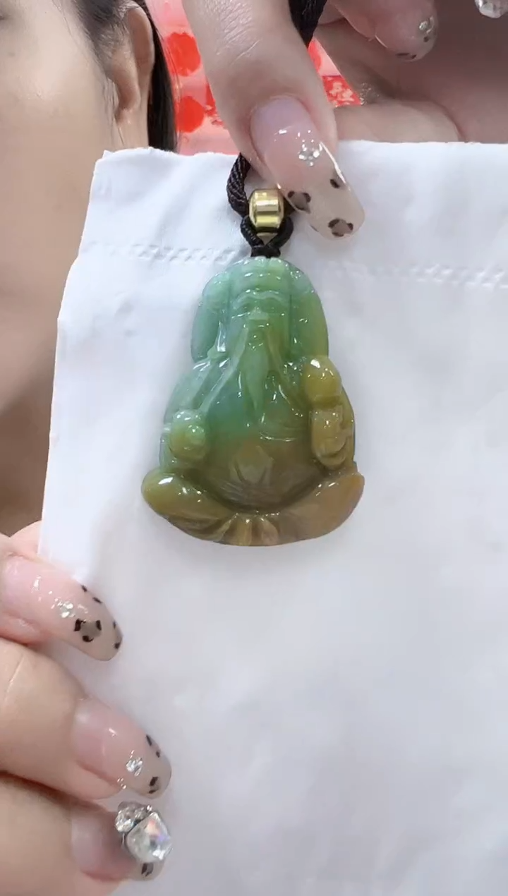 【闪购商品】翡翠颈饰未镶嵌孤品财神