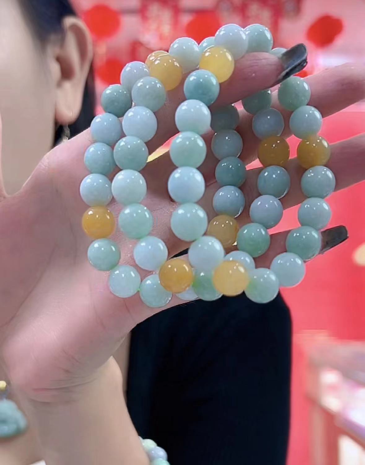 天然翡翠A货手串（多样性发货发其一）卡9M+左右