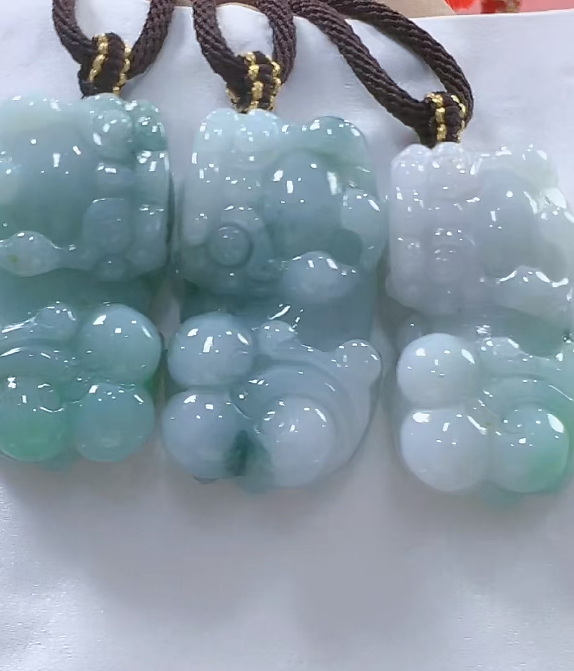 天然翡翠A货霸王貔貅吊坠（多样性发货发其一）宽24高40厚12+送绳