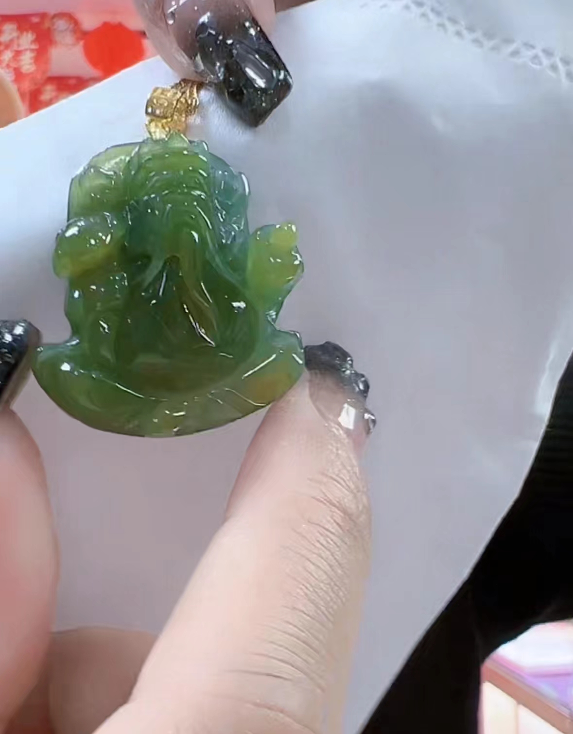 天然翡翠A货孤品吊坠123