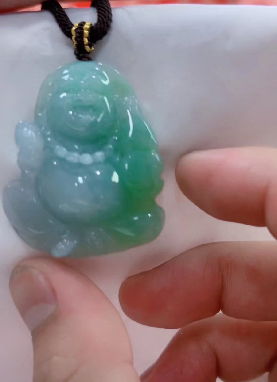 天然翡翠A货孤品吊坠123