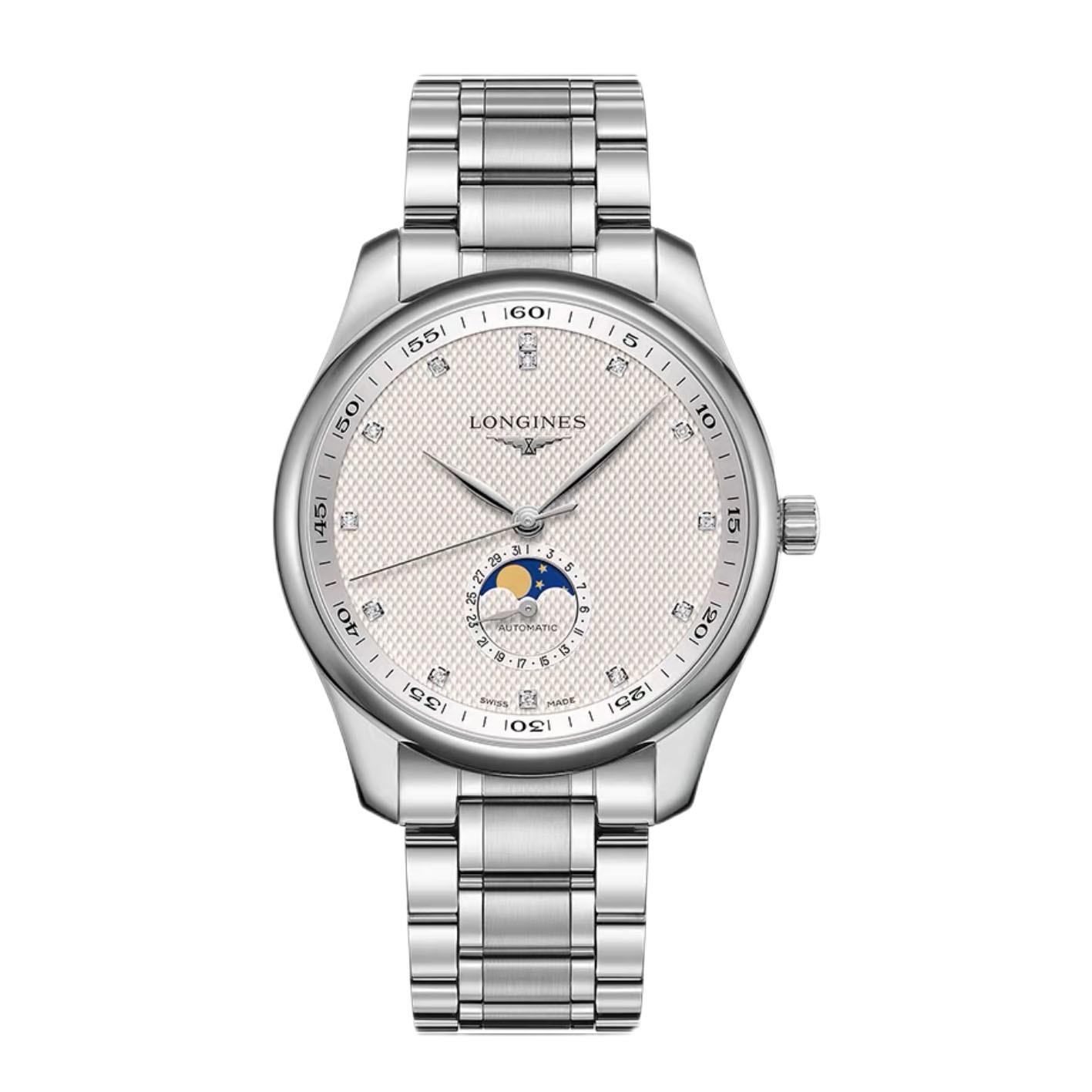 99新 Longines/浪琴 余/名匠919白钻月相/42表径/时尚男士/经典