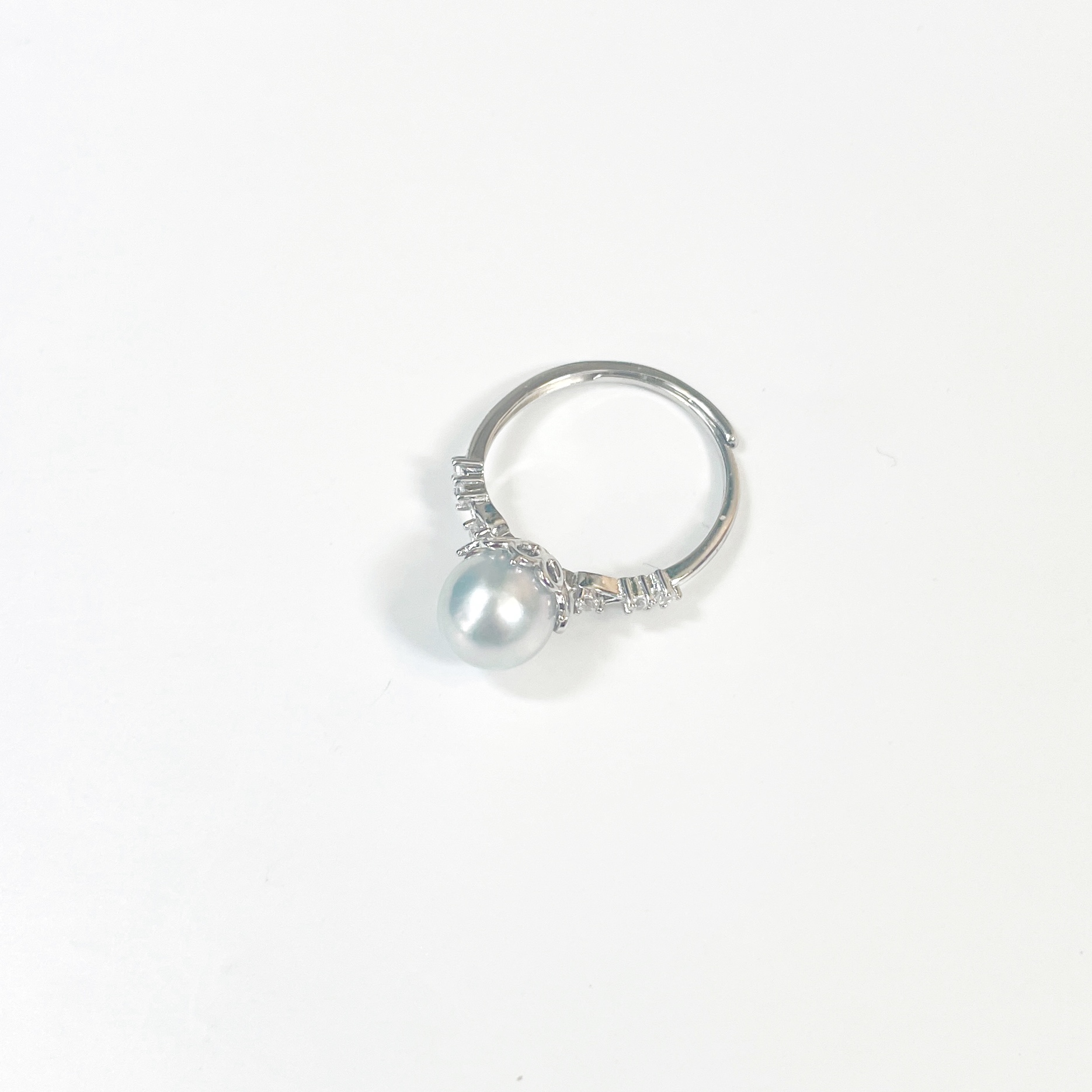 DYY577【董董珠宝】海水Akoya真多麻珍珠戒指简约款/7-8mm/S925银