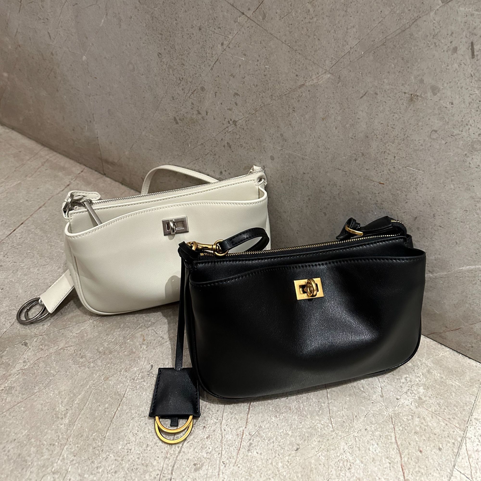 （清仓款）时尚ins麻将包日常通勤包腋下包真皮包单肩包斜挎包女包