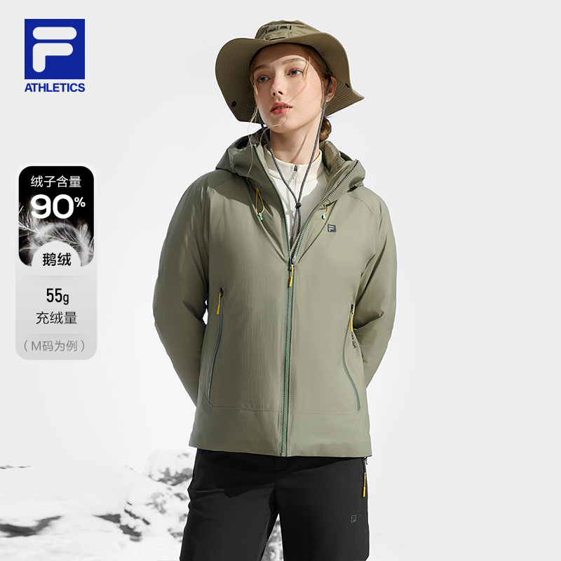 Fila/斐乐2024年秋冬季新款情侣宽松高级感羽绒服A11W447909F