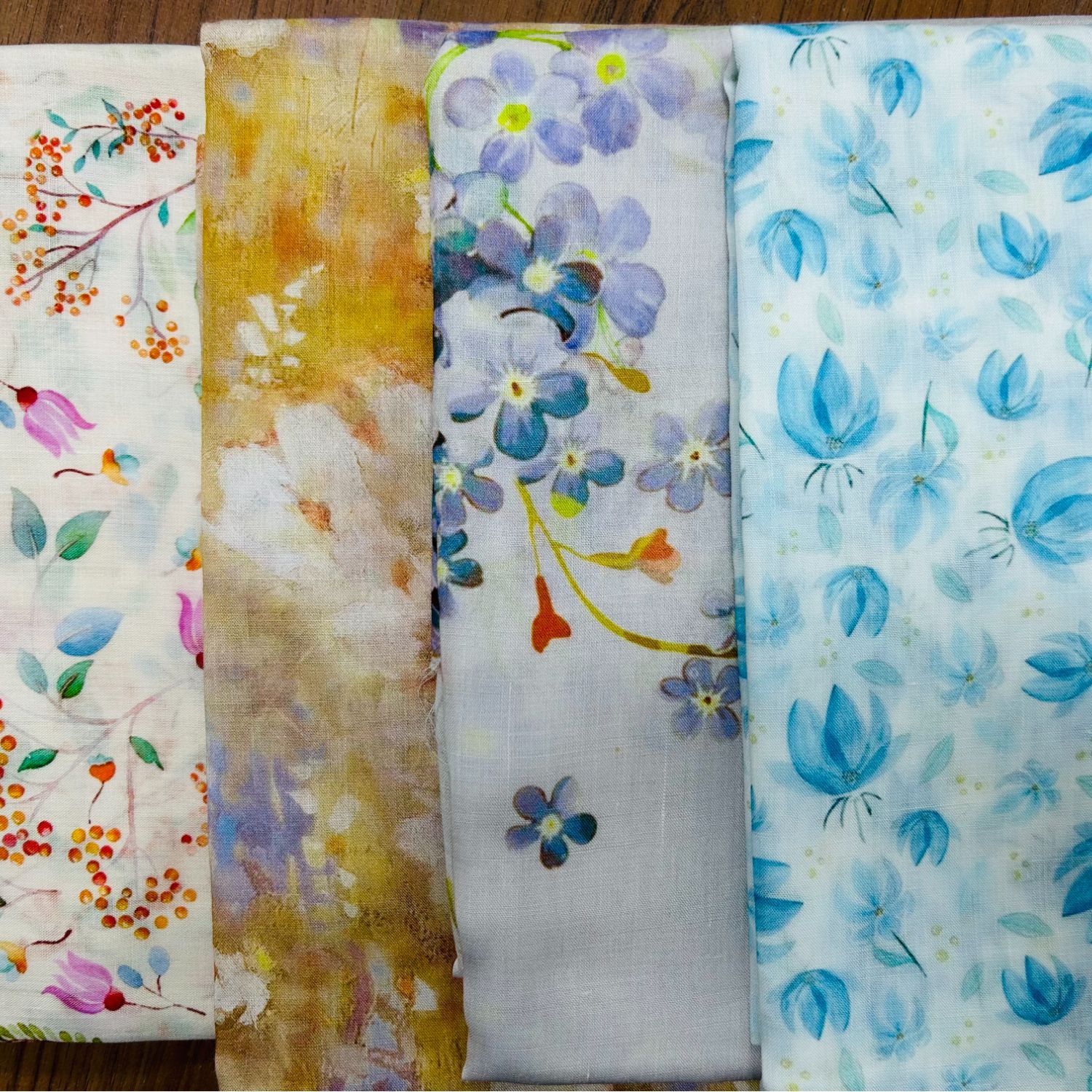 【初见布坊】1苎麻，亚麻，汉麻服装布料田园花布面料专拍链接