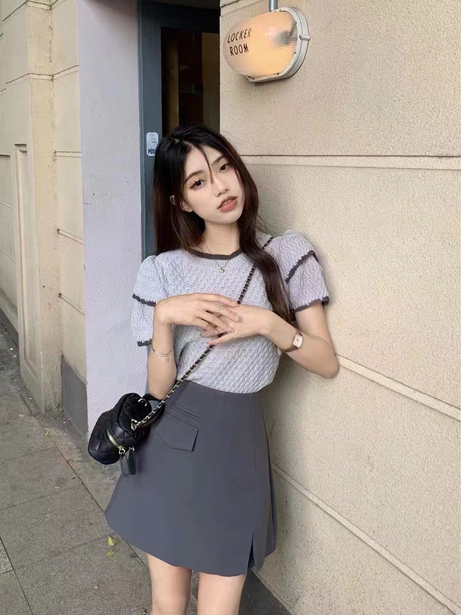 纯色阔腿西装裙裤休闲a字中短裤小个子设计感夏季薄款高腰显瘦百