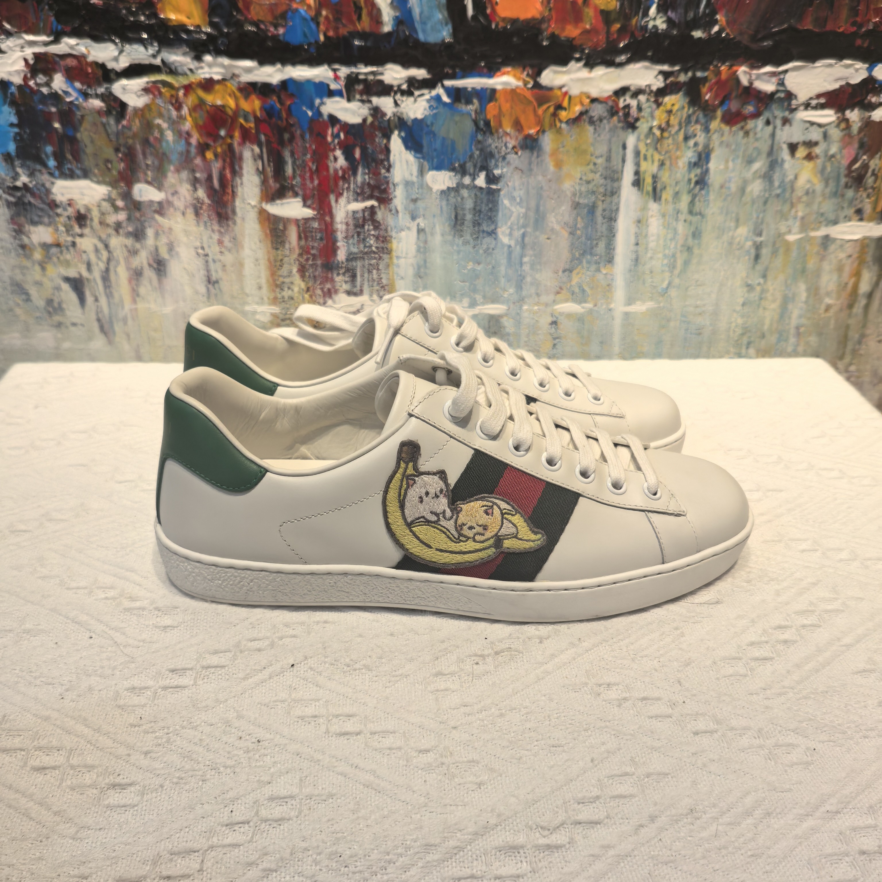 全新未使用 GUCCI/古驰 GUCCI古驰香蕉款小白鞋