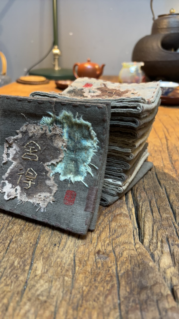 蹬蹬斋-手工茶巾
