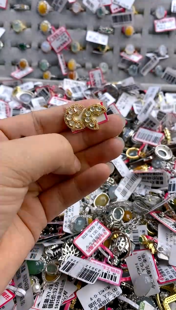 【闪购商品】翡翠戒指银S925镶嵌55555      7