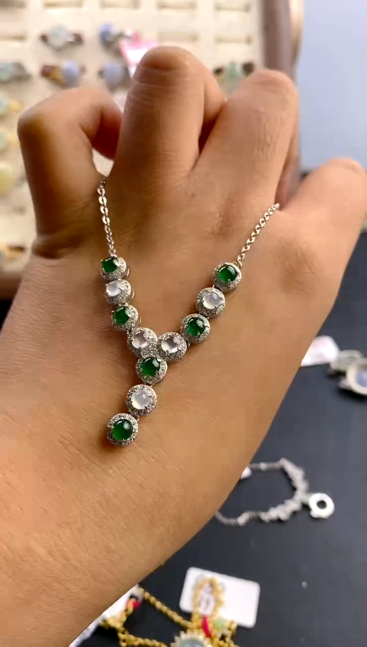 【闪购商品】翡翠戒指银S925镶嵌111111      4