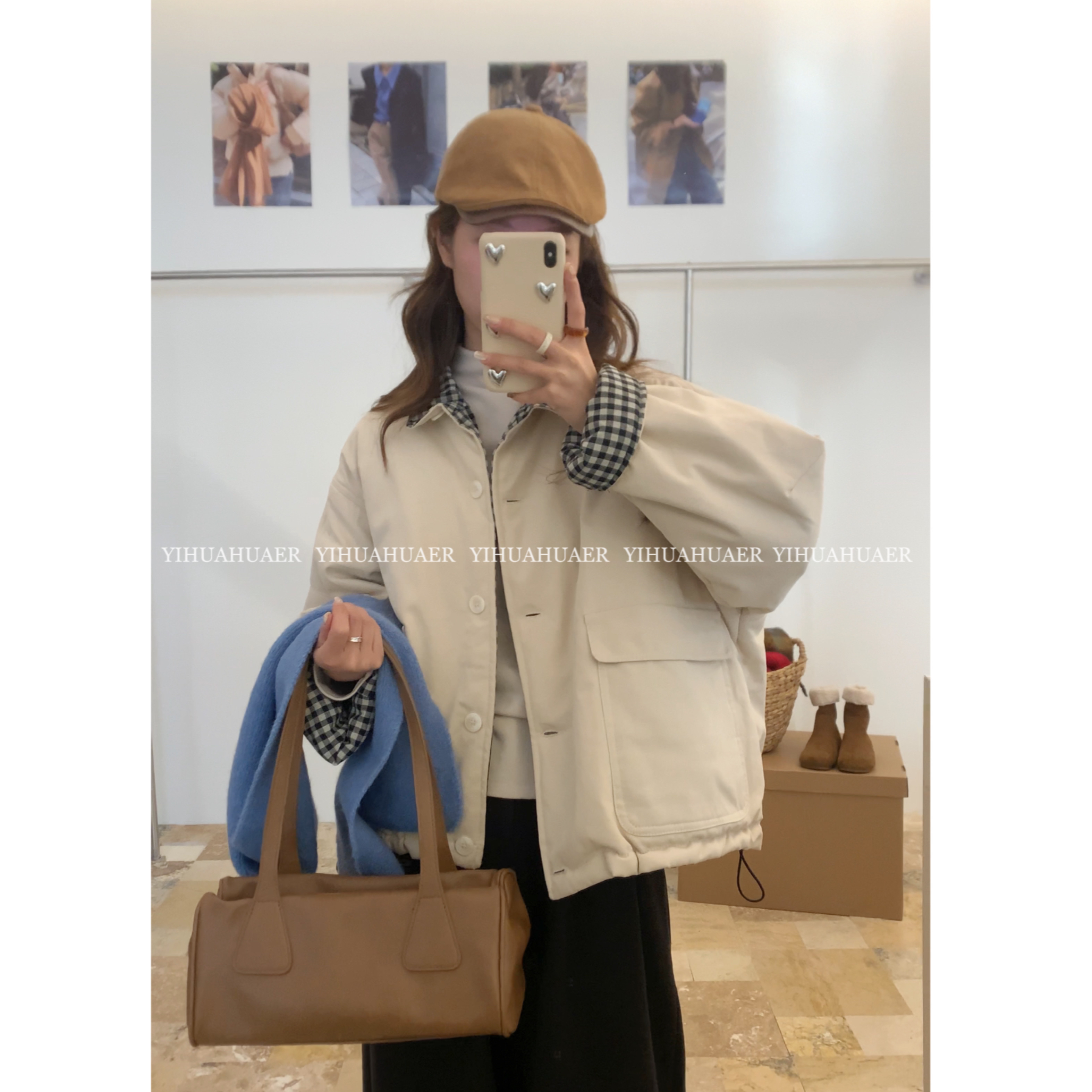 【格调派对】东大门韩版冬季两面穿立领百搭棉服外套9986