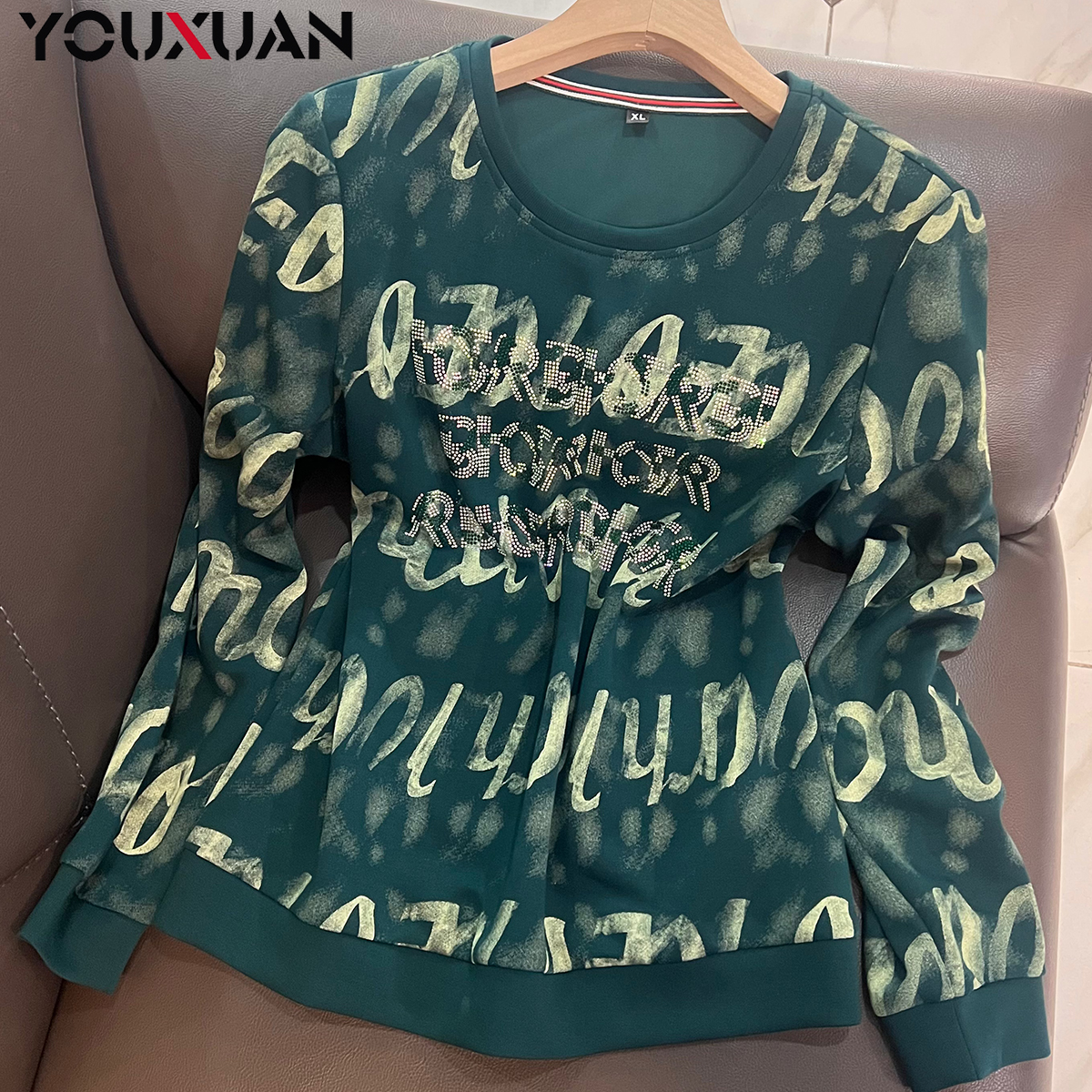 【新品】2024秋冬百搭韩版上衣时尚休闲宽松长袖圆领女士卫衣73030