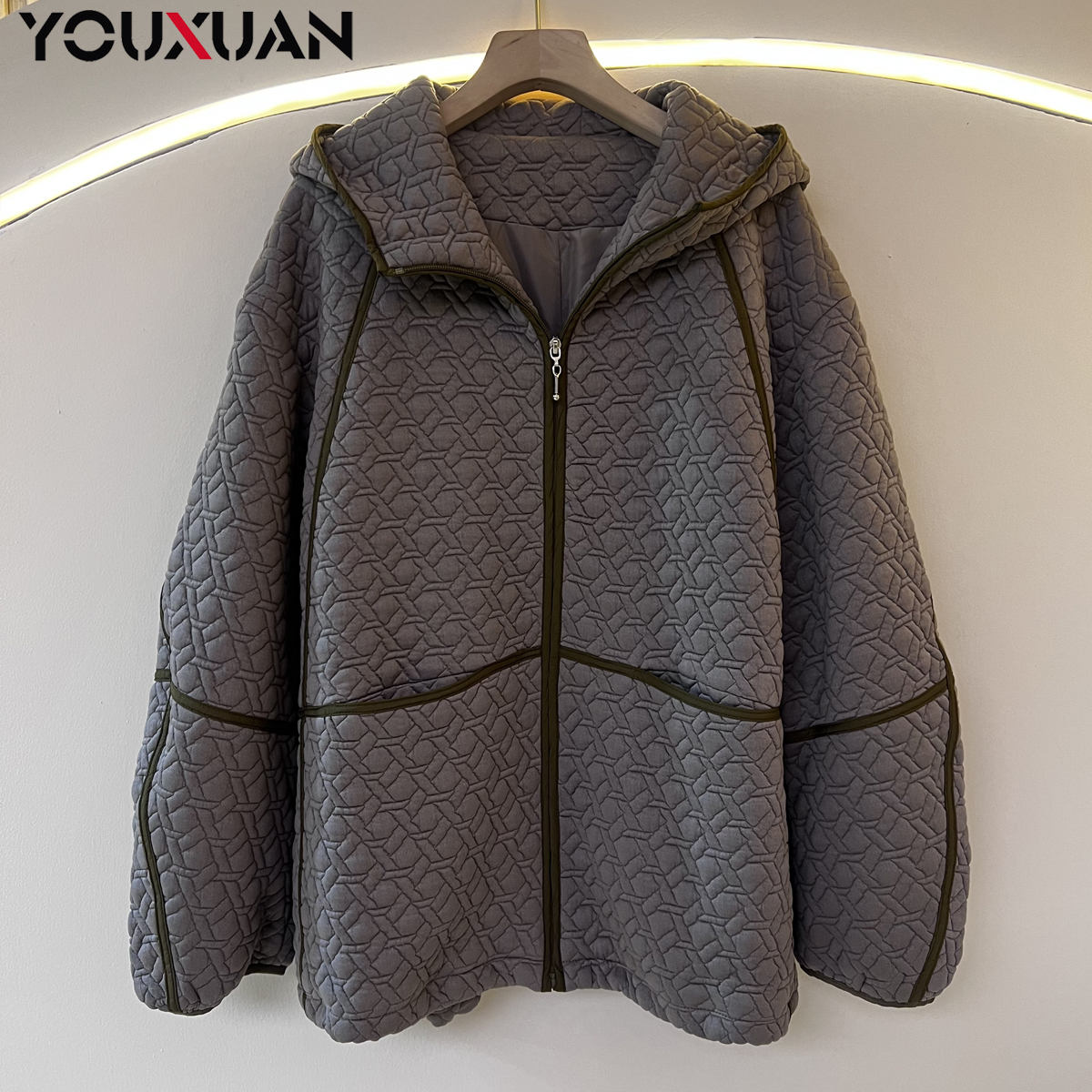 【设计师】2024女士秋冬时尚宽松休闲短款百搭二棉外套85036