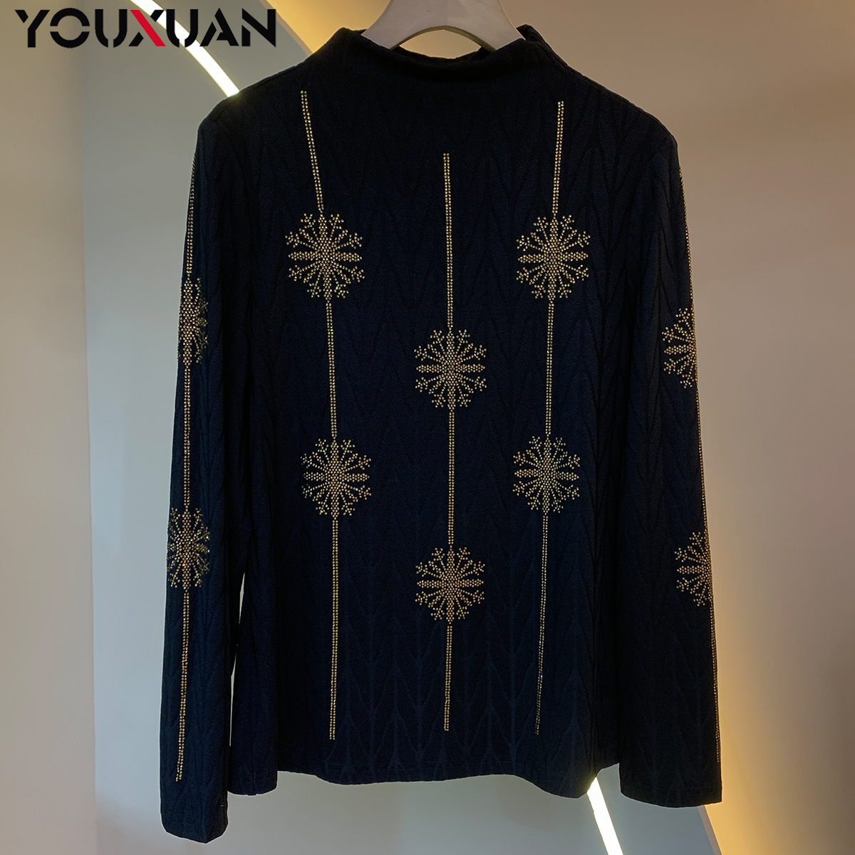 【秋冬新品】2023秋季时尚百搭长袖女士半高领上衣轻奢打底小衫9766