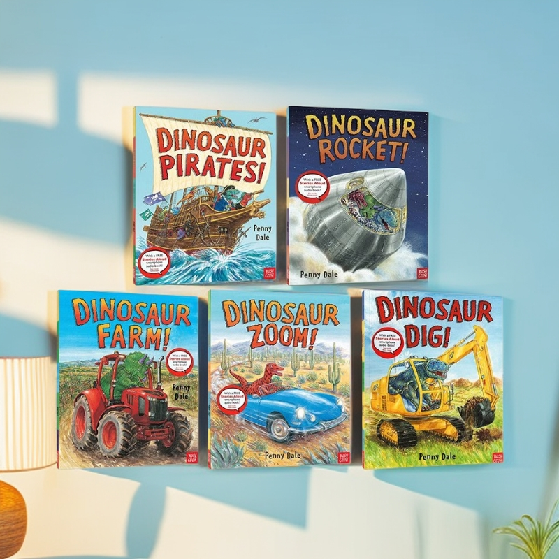 梦想童趣城英文绘本 恐龙系列冒险绘本5册 Dinosaur 含音频
