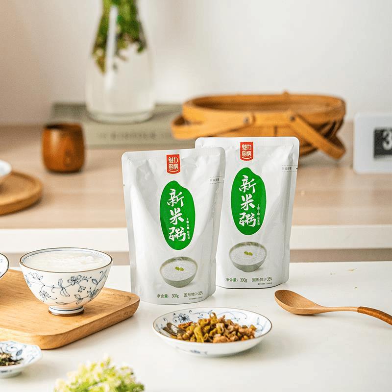 【剂】魅力厨房新米粥免煮开袋即食方便早餐速食清淡白粥