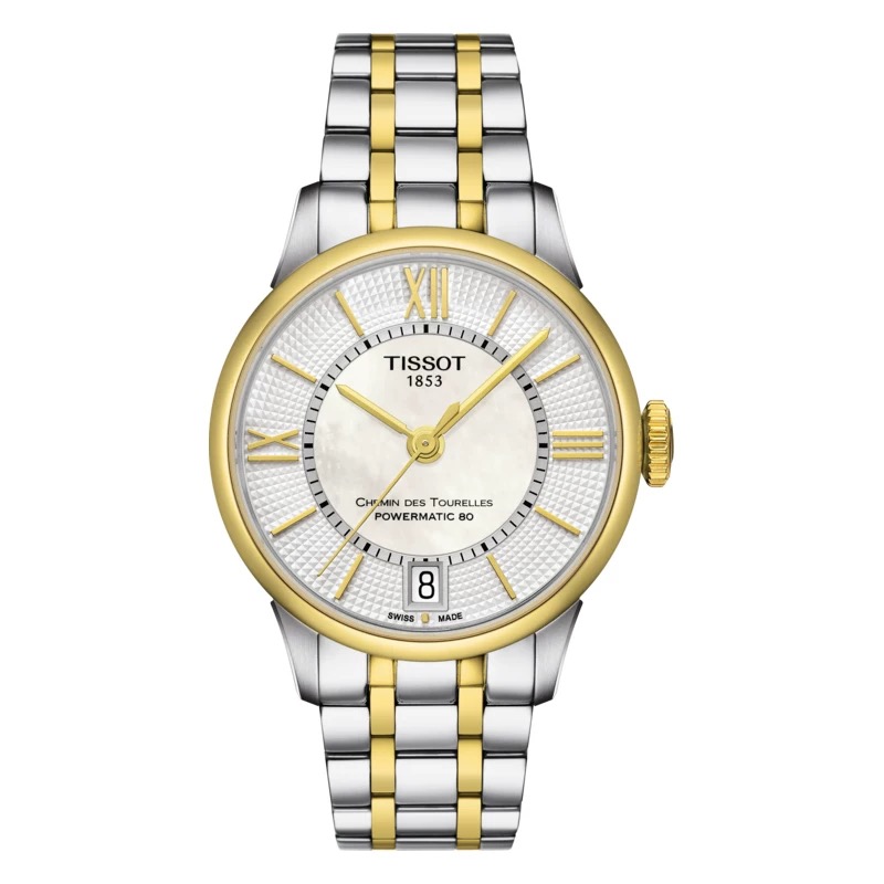 Tissot/天梭杜鲁尔系列钢带80机芯机械女表T099.207.22.118.00