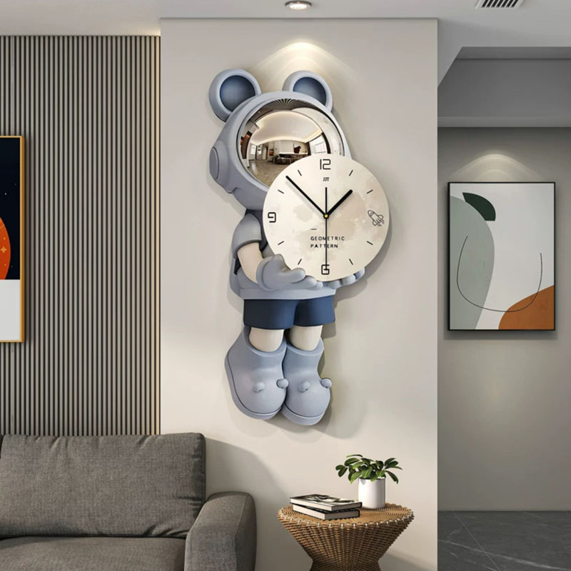 ZB169宇航员钟表客厅家用挂钟卡通钟表挂墙时钟挂墙客厅挂钟捡漏2