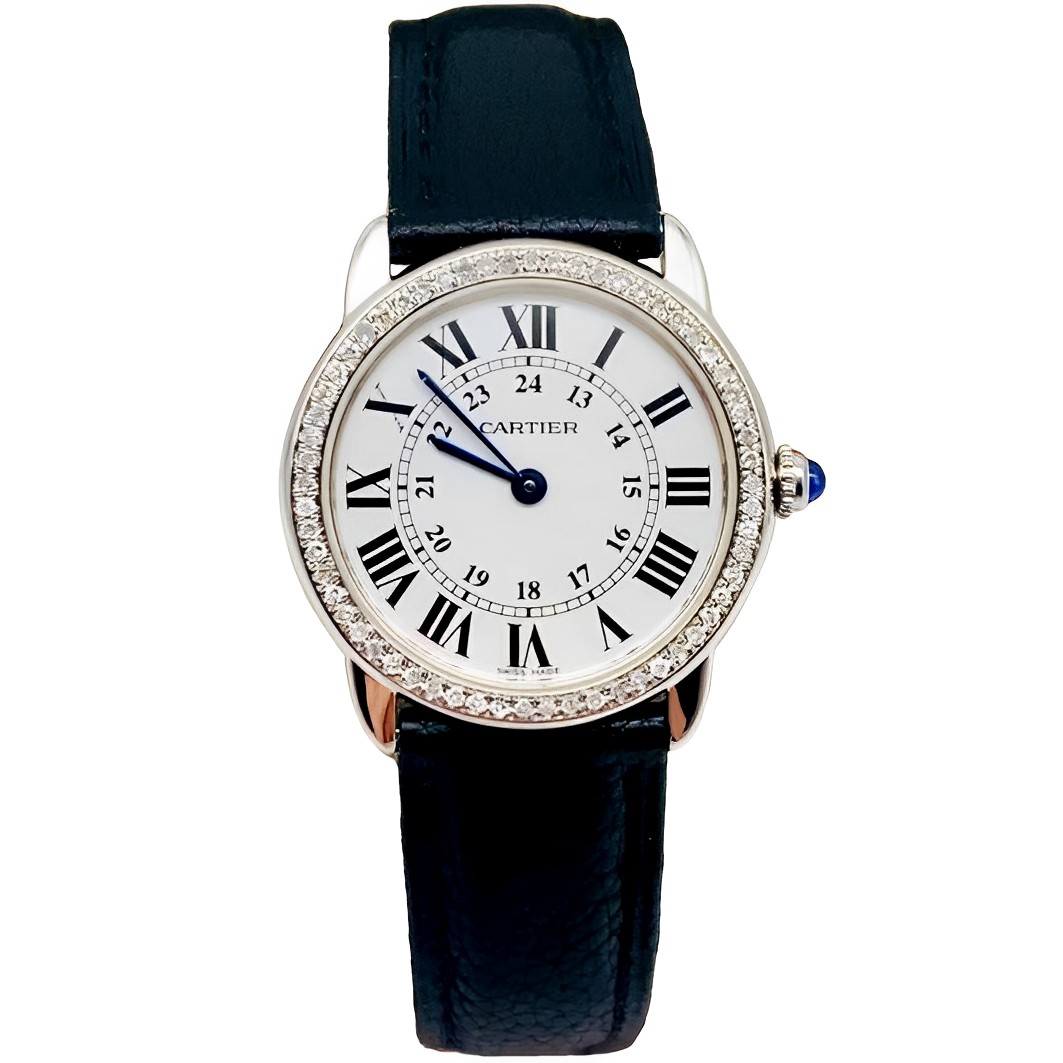 99新 Cartier/卡地亚 29.5mm 卡地亚 伦敦后镶钻时尚石英女士腕表