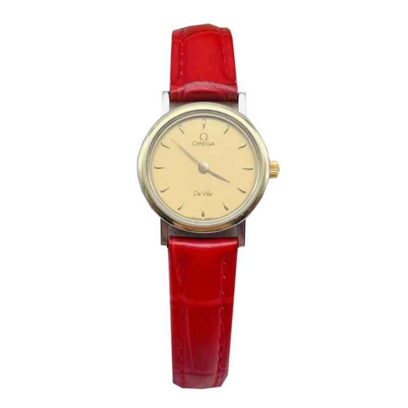 90新 Omega/欧米茄 23mm欧米茄碟飞18K金圈石英女士腕表 时尚