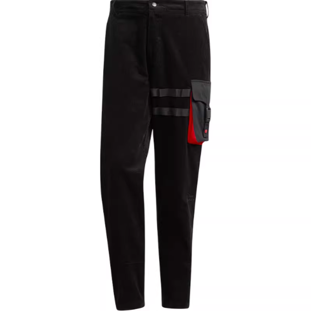 adidas/阿迪达斯 男子黑色针织休闲运动时尚百搭针织长裤 GN5445
