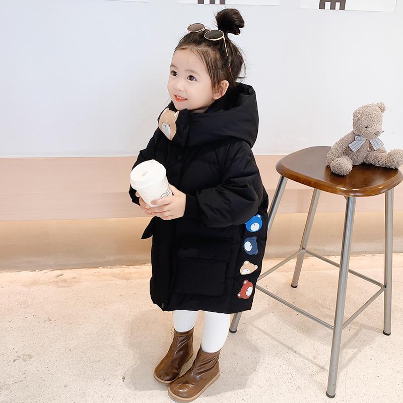 女童中长款爆款棉服2023冬装新款韩版宝宝儿童加厚潮小童防风外套