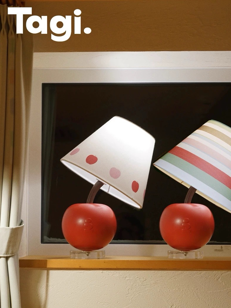 Tagi.《歪歪头苹果》可爱台灯客厅卧室床头玄关灯氛围小夜灯