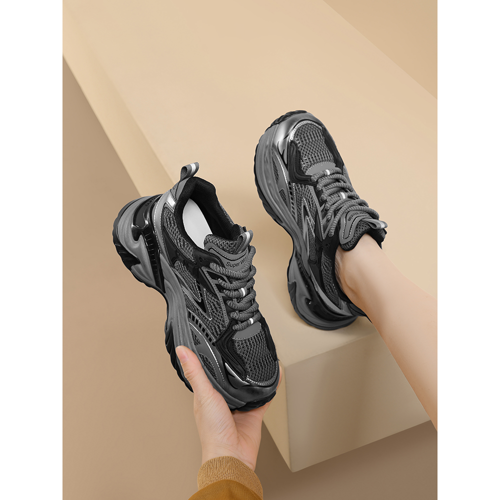 厚底老爹鞋女款2023新款春秋季百搭显脚小网红超火休闲运动鞋