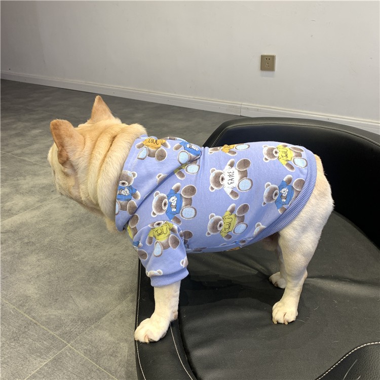 宠物狗狗秋冬卫衣 法国斗牛犬连帽衣服 小狗八巴哥英斗柯基外套