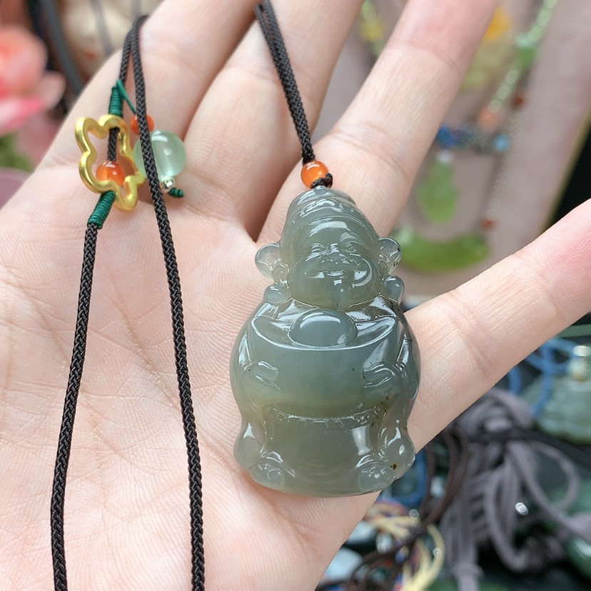 【闪购商品】蛇纹石玉吊坠合金