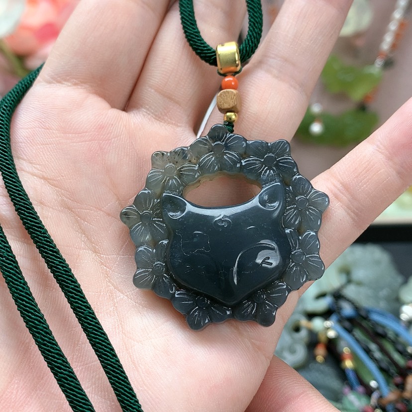 【闪购商品】蛇纹石玉吊坠合金