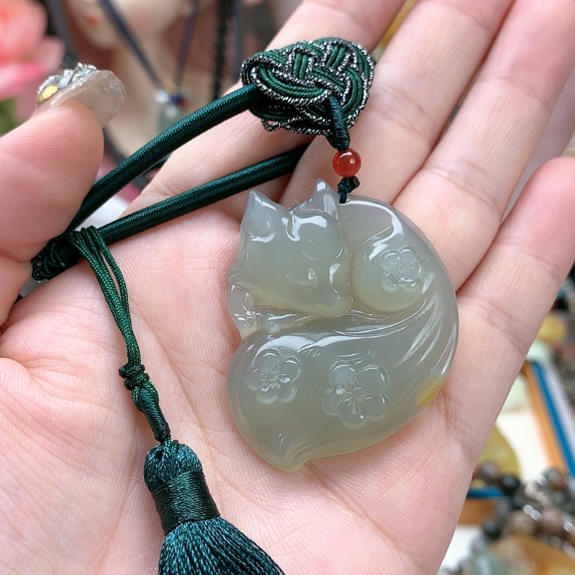 【闪购商品】蛇纹石玉吊坠合金