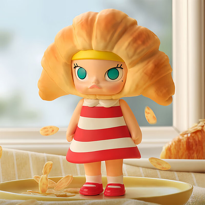 （拆盒）MOLLY面包脑袋系列盲盒手办潮玩蛋糕烘焙摆件礼物