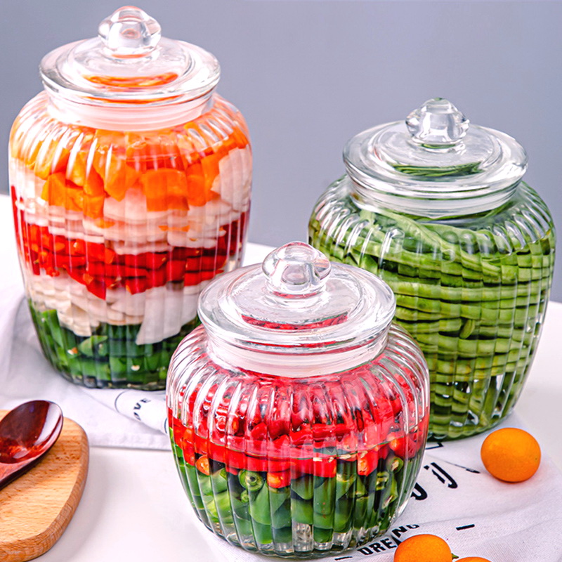 家用玻璃罐密封罐泡菜坛子腌菜罐咸菜罐酸菜坛腌制腊八蒜榨菜罐子